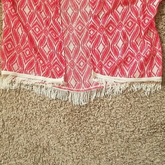 Coral Fringed Kimono - Maurices - Picture 4 of 8